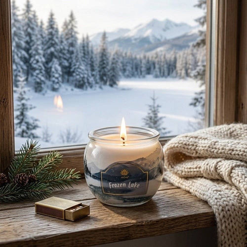ARÔME Bougie Frozen Lake 90 g En Verre Avec Boîte