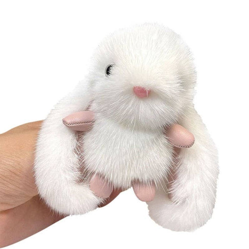 Adorable porte-clés en forme de lapin avec de longues oreilles