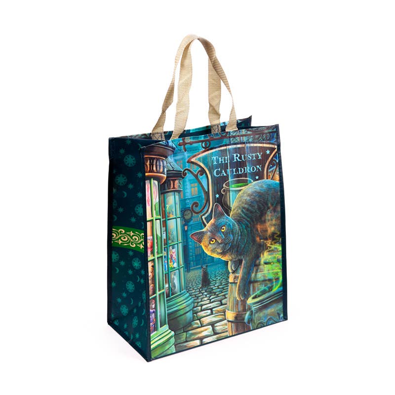 Lisa Parker Le Chat du Chaudron Rouillé Sac de Courses Réutilisable
