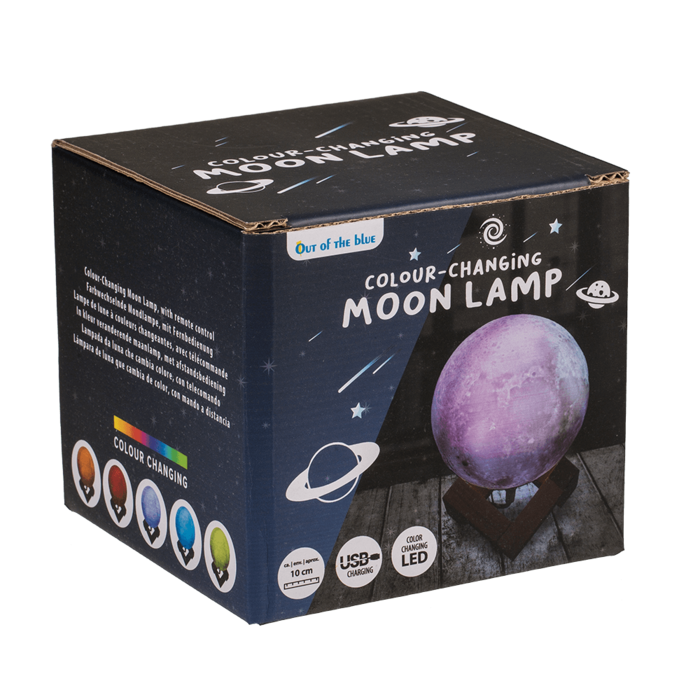 Lampe lune changeant de couleur, environ 10 cm