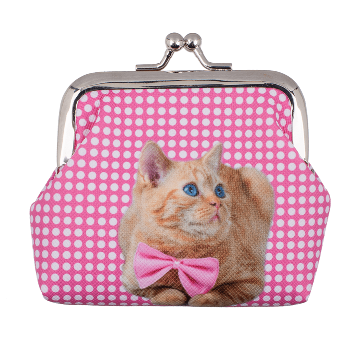 Porte-monnaie en PVC avec motifs chien et chat