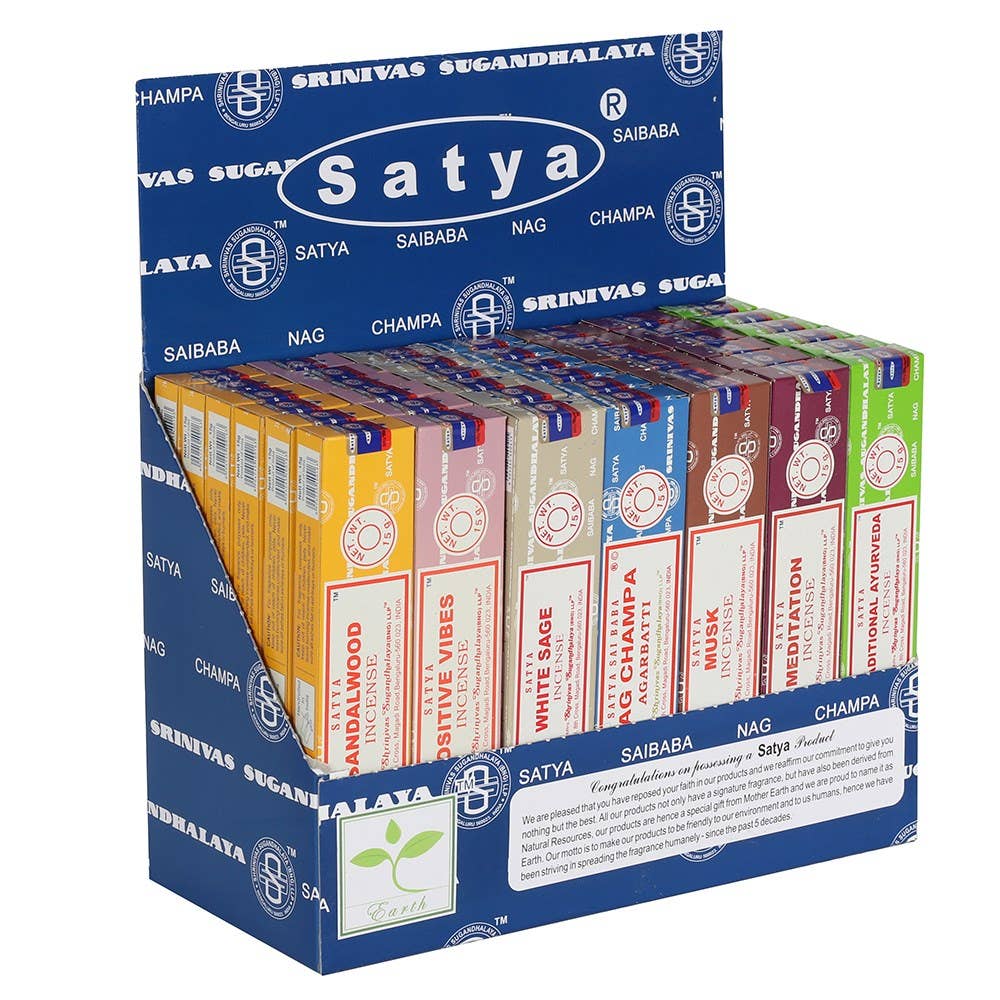 Une boîte d'encens Satya de 15g au choix.