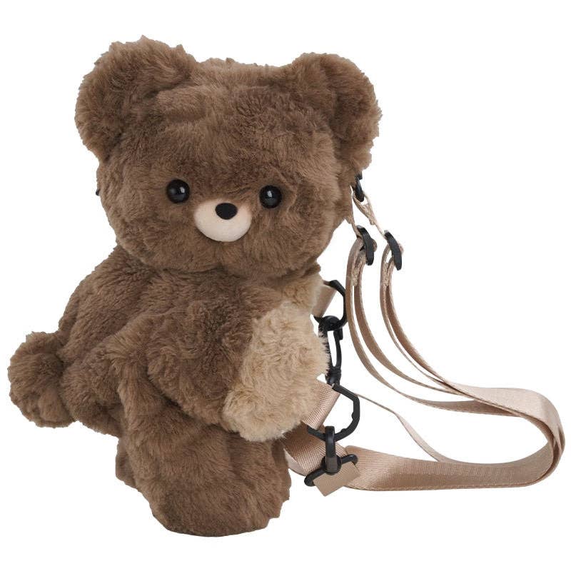 Sac à dos en peluche mignon en forme d'ours en peluche