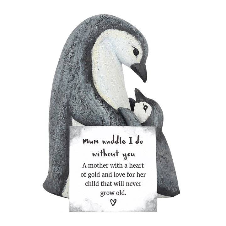 Ornement pingouin « Maman, que ferais‑je sans toi ? »