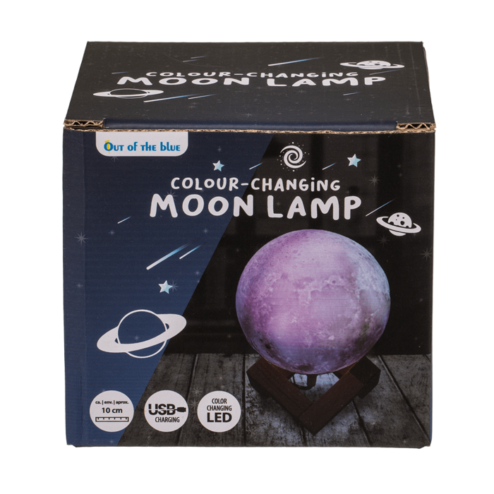 Lampe lune changeant de couleur, environ 10 cm