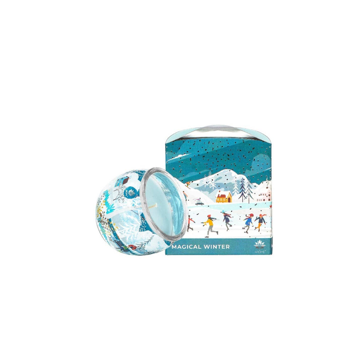 Bougie en verre ARÔME Magical Winter 90 g avec boîte