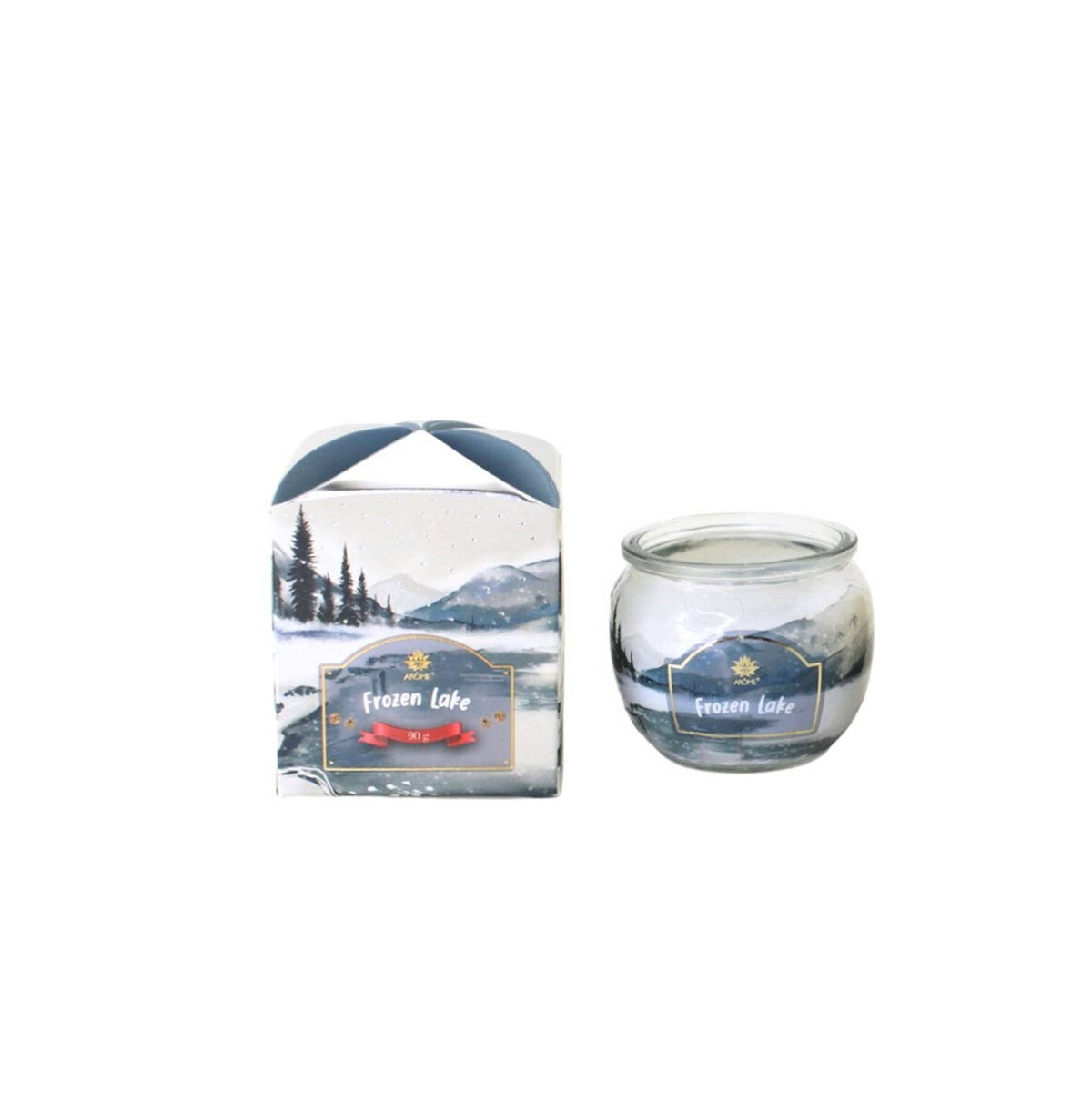 ARÔME Bougie Frozen Lake 90 g En Verre Avec Boîte