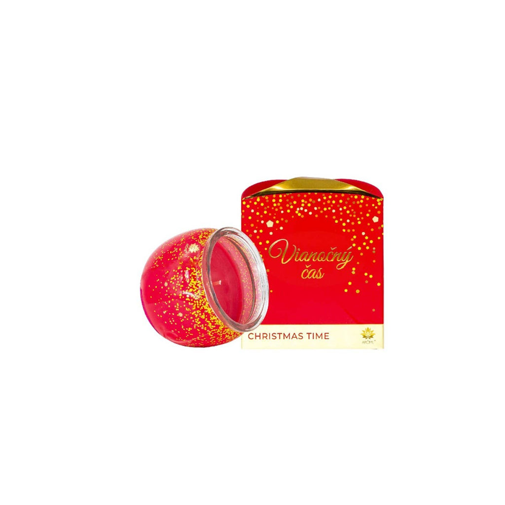 Bougie en verre ARÔME Christmas Time 90 g avec boîte