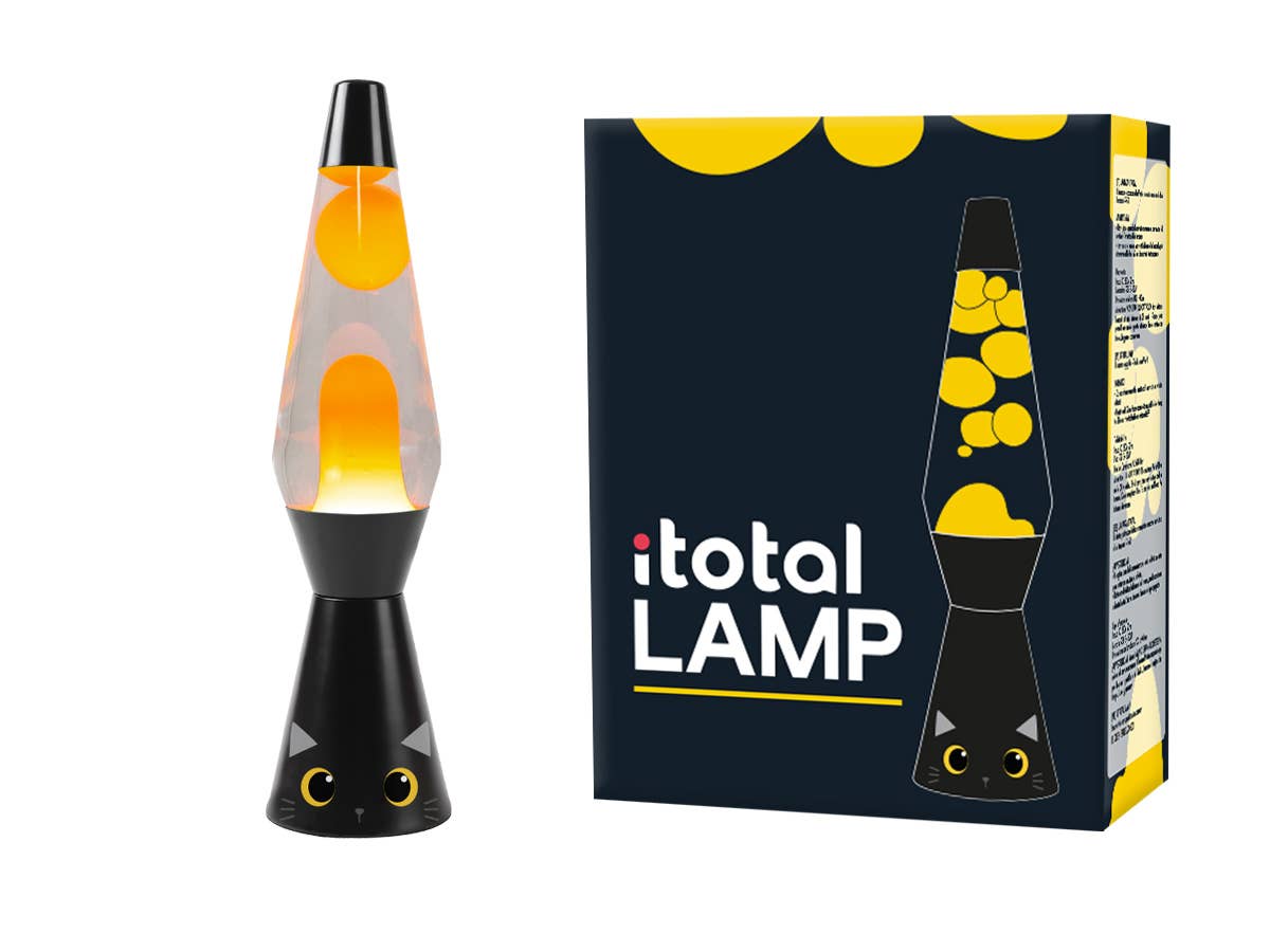 Lampe À Lave Spaceship Black Cat