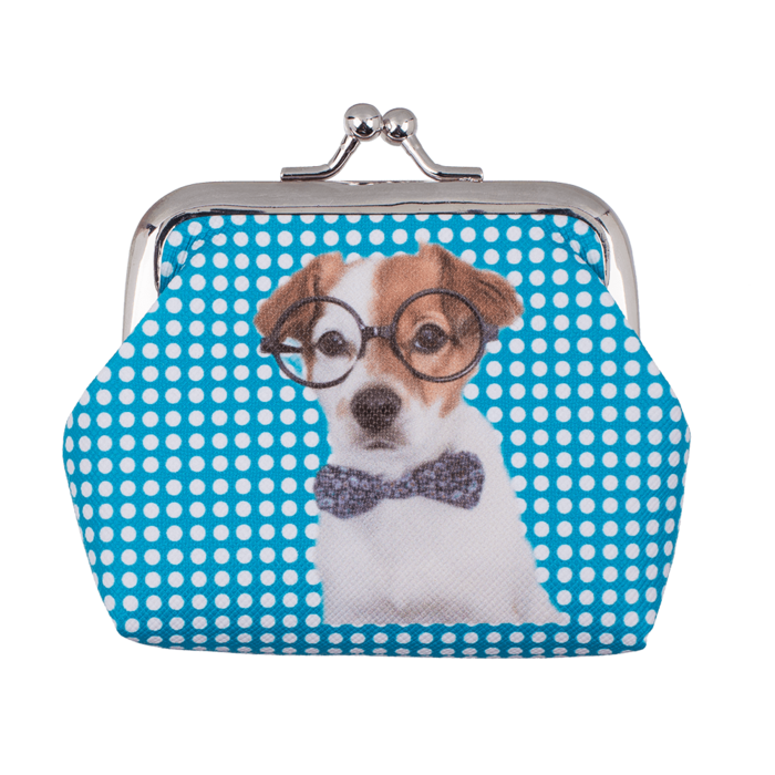 Porte-monnaie en PVC avec motifs chien et chat