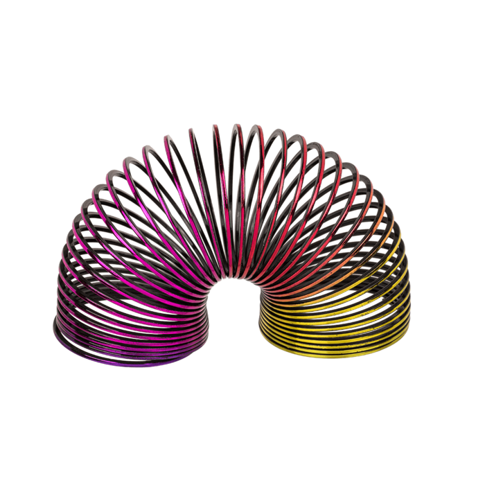Unes Bobine en plastique, arc-en-ciel,
