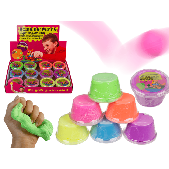 Pâte rebondissante en boîte plastique