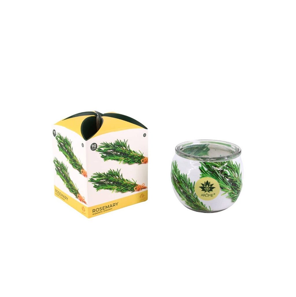 Bougie au romarin ARÔME 90 g en verre avec boîte
