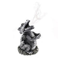 Support pour cône d'encens Dragon argenté