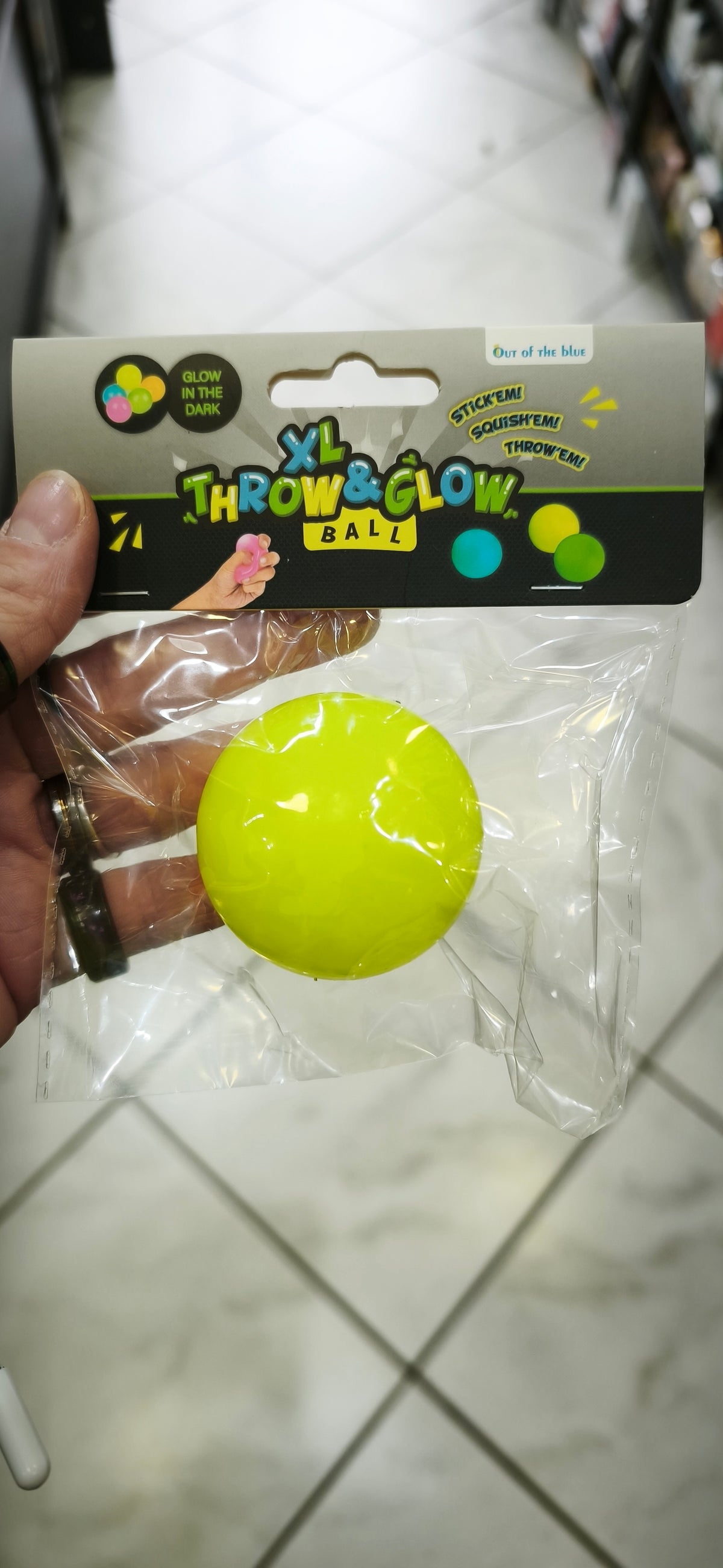 Balle XL Throw & Glow, qui brille dans le noir,