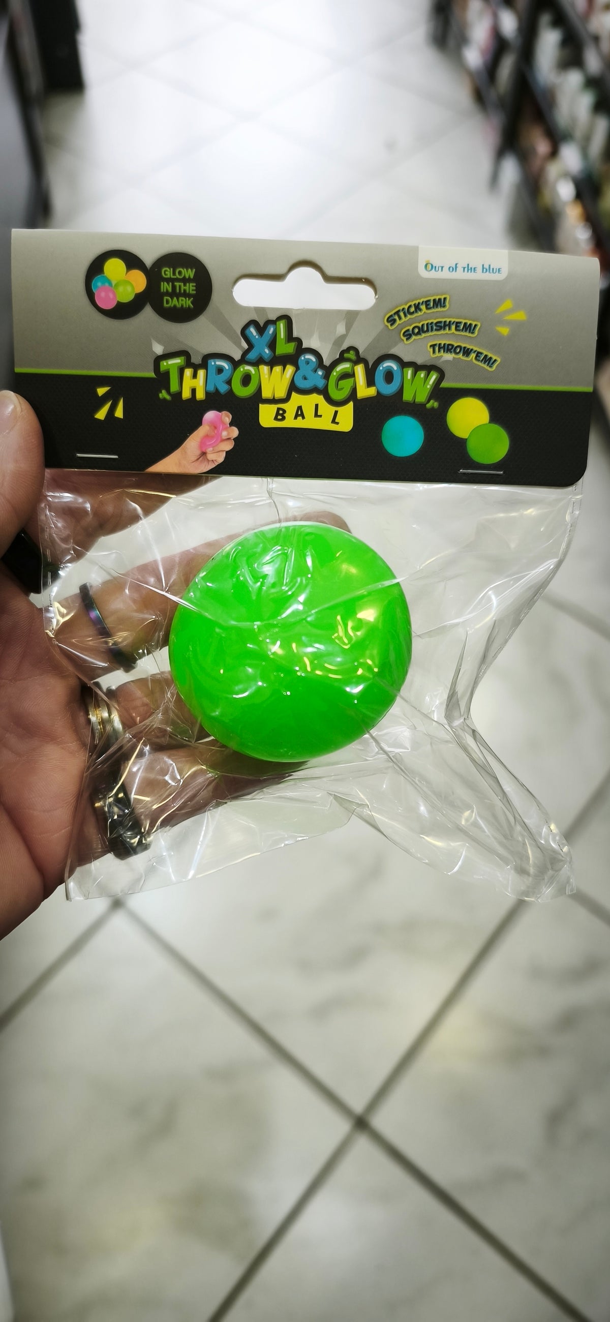 Balle XL Throw & Glow, qui brille dans le noir,