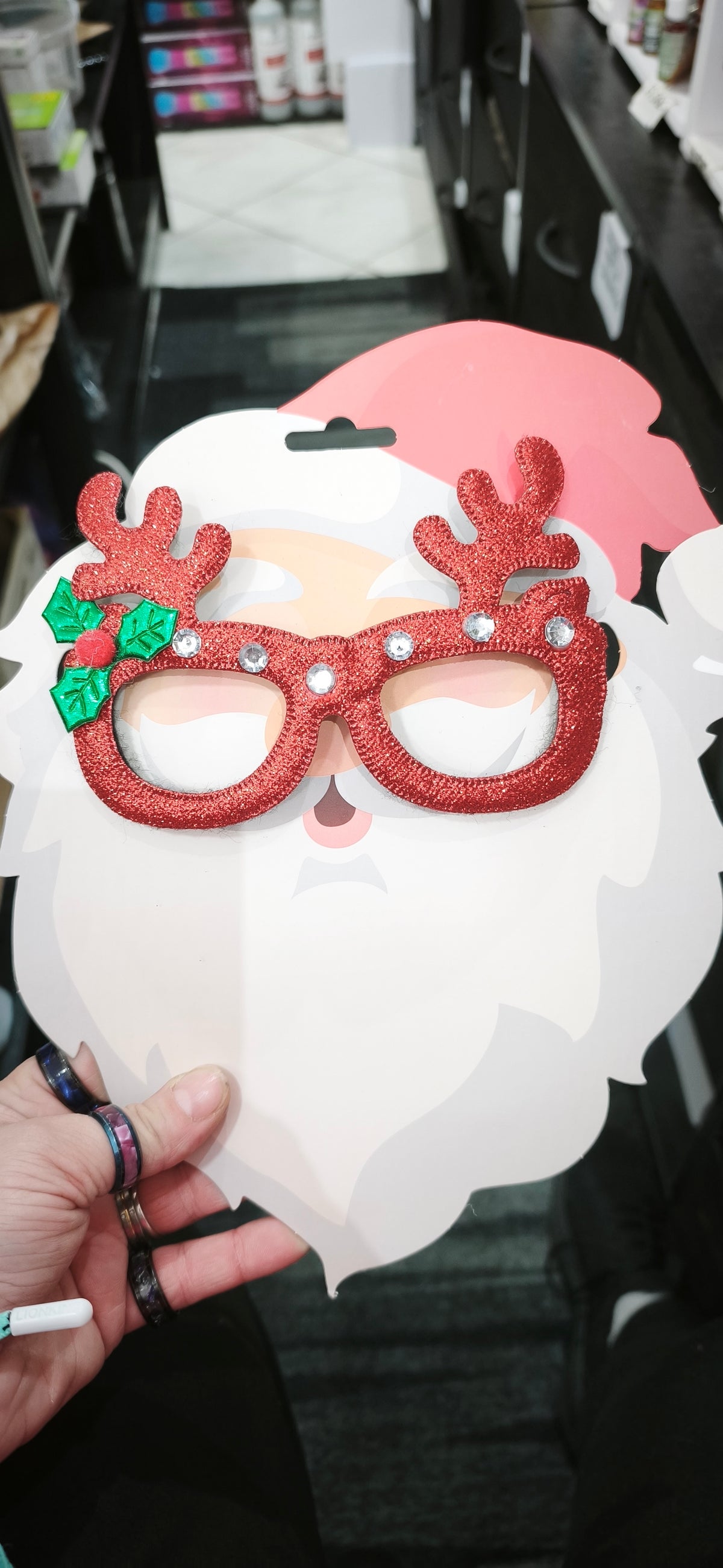 Lunettes amusantes de Noël, environ 16 x 12 cm, plastique