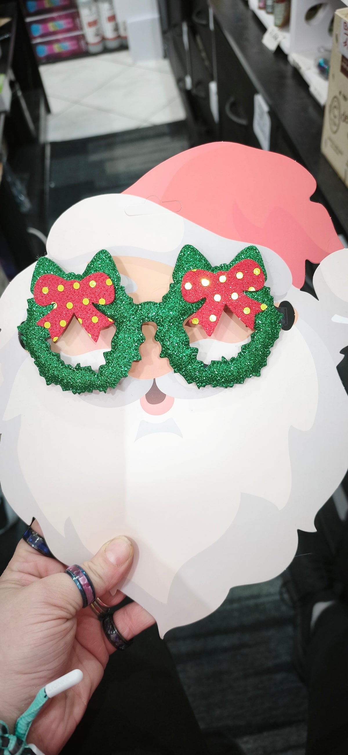 Lunettes amusantes de Noël, environ 16 x 12 cm, plastique